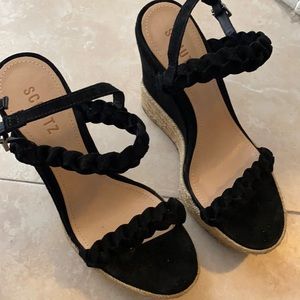Schutz Black Wedge